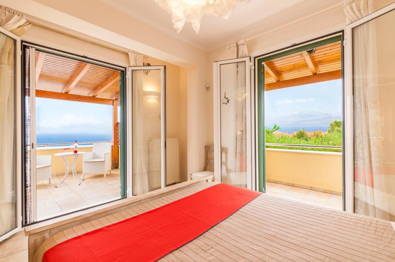 סידריון Beachfront Villa Victoras - With Private Beach מראה חיצוני תמונה